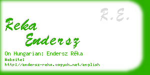 reka endersz business card